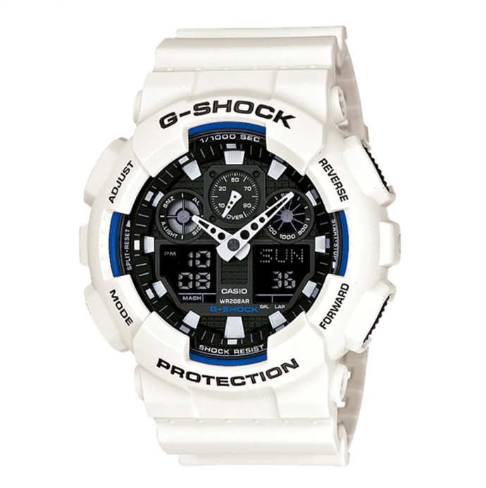 Casio G-Shock Standard Analog-Digital White Resin Digital Watch For Men CGA-100B-7ADR