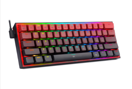 Redragon FIZZ K617GBR-RGB K617GGW-RGB 60% Wired RGB Gaming Mechanical Keyboard (Blue Switch)