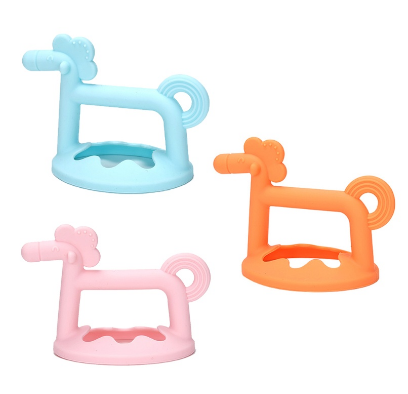 SOME Baby Silicone Teether Nursing Soother Toy Newborn Cute 3D Horse Shape Chewable Teething Molar