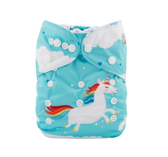Alva Baby Cloth Diapers Washable Reusable Real Cloth Pocket Nappy Diaper Only No Insert For 3-15kg 6.6-33.1Ibs Baby And Newborn D38