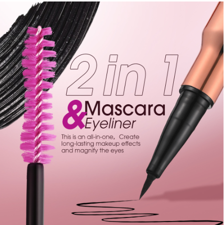 O.TWO.O 2 In 1 Eyeliner Mascara Long Lash Waterproof Long Lasting 24H Eye Makeup