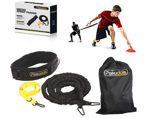 Pseudois Resistance Bungee Band, Running Training Bungee Workout Band, Speed Strength, Basketball and Football Equipment for Improving Strength, Power and Agility