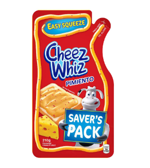 Cheez Whiz Pimiento Spread Stand Up Pouch 210g