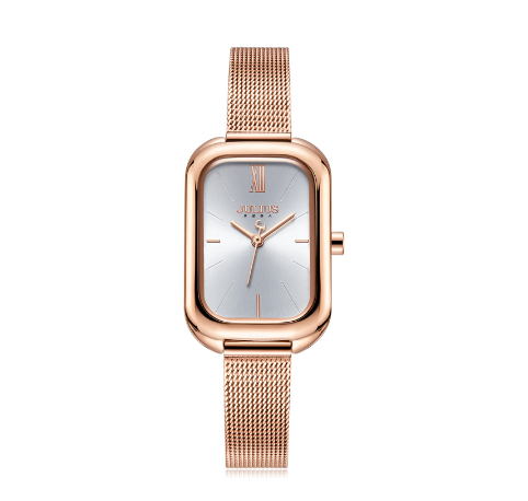 JULIUS Mesh Strap Small Square Fashion Simple Women's Watch JA-1281 3