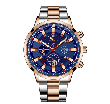 Full Steel Men's Military Sport Waterproof Watch Quartz Business Men Wristwatch Casual Black Men Watch for Men Relo for Men 1