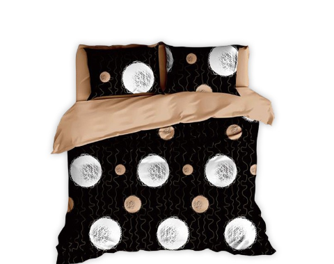 Socone 5IN1-(With infiller）Korea Cotton Duvet Cover One Size Fits All Bedsheet Set 5288