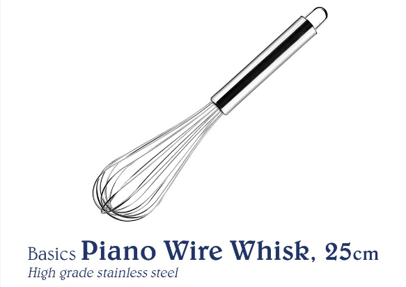 Chef's Classics Basics Stainless Steel Piano Wire Whisk, 25cm