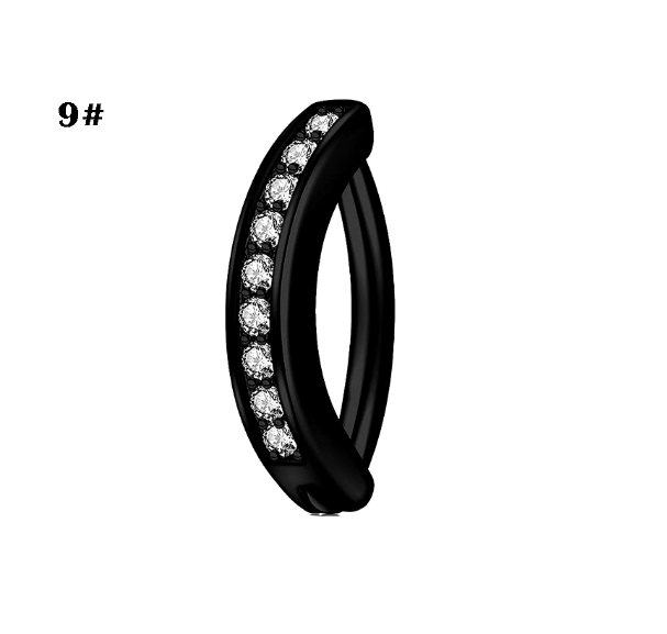 Moon Belly Button Ring Heart Shaped Black Belly Button Ring Button Nail b9