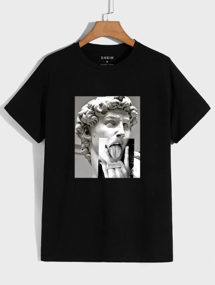 Men Statue And Figure Graphic Tee