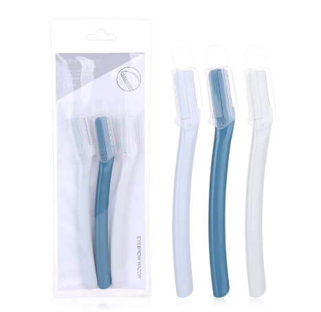 Gladking Transparent Eyebrow Razor 3 Pcs. Set