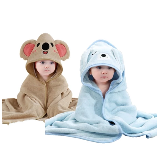 Buy 1 Take 1 2PCS Hooded Baby Blanket Baby Bath Towel Baby Towel Swaddle Kulambo Pranela SET11