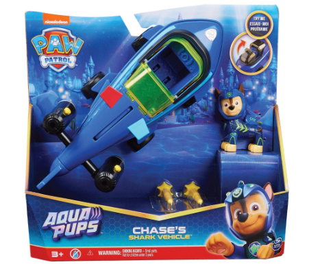 Paw Patrol Aqua Pups Chase's Shark Vehicle Playset
