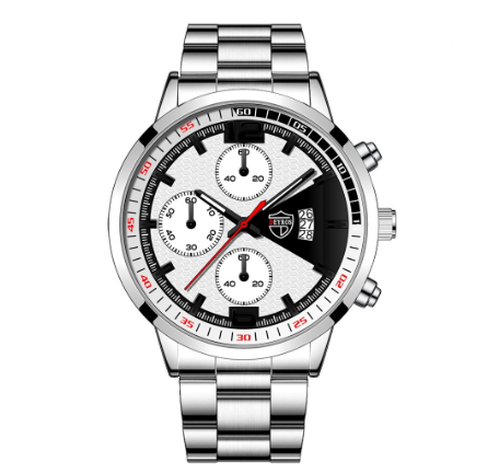 Original Luxury Fashion Waterproof Luxury Stainless Steel Men Quartz Calendar Luminous Watch 004