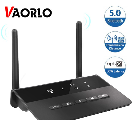 2 In1 80M Range Bluetooth 5.0 Receiver Transmitter CSR Aptx Audio Adapter 3.5mm Audio TX RX RCA USB Wireless Dongle For TV PC