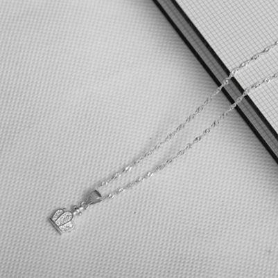 SILVER T006 Italy 92.5 Silver Crown Pendant Ladies Necklace Long Chain