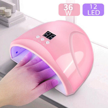 36W UV Lamp Nail Dryer 12 LEDS 30s/60s/90s USB Cable Lamp Gel Nail Machine Drying Tool