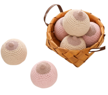 Children's Toy 1pc Baby Teether Crochet Boob for Kids Handmade Breastfeeding Models Soothe Toy