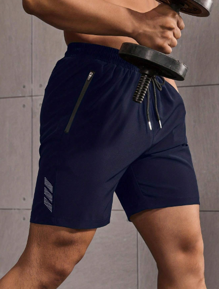 Men's Running And Fitness Shorts With Zipper Pockets
