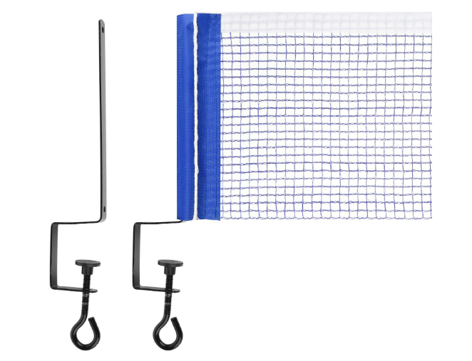 Cosmos Table Tennis Net Replacement 72 in Standard Ping Pong Net Set Portable Table Tennis Practice Net Ping Pong Training Net with Adjustable Bracket Fits Table Tennis Tables up to 1.5" Thick Table