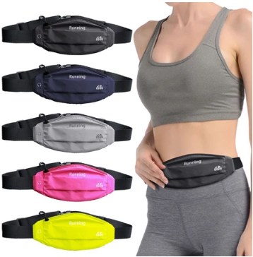 Reflective Jogging Waist Bag Fanny Hydration Pack Travel Pocket Key Wallet Pouch Phone Holder Chest Marathon Bag Running Belt