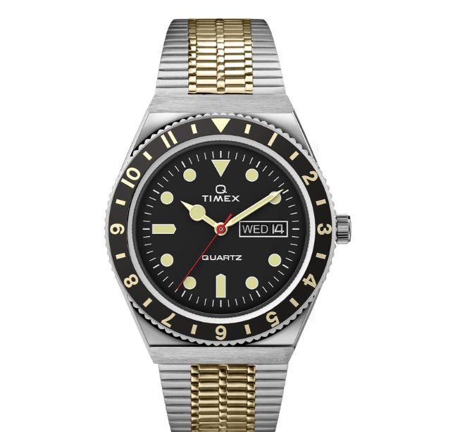 Timex Q Timex Reissue Two Tone Stainless Steel Analog Quartz Watch For Men TW2V18500