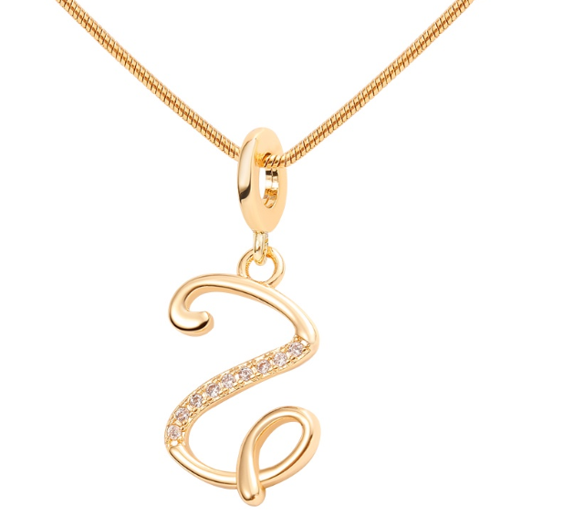 Lisa 18k Gold Plated Necklace Letter Pendant Fashion Accessories Necklace Women Z