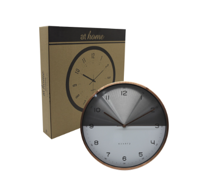 Dave Silent Metal Wall Clock Easy Read Analog Home, Office, Bedroom 12“ Inches