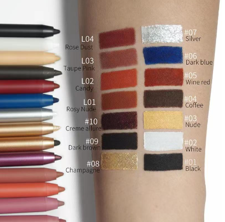 BEAUTY GLAZED 10 Colors Eyeshadow Pen Soft Gel Eyeliner Pencil Highly Pigmented Waterproof Eyes Makeup Matte Eyeliner Pencil
