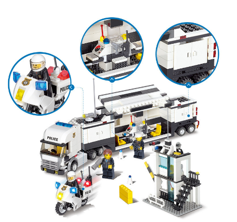 SWAT City Police Building Blocks Anti-Terrorism Police Station Car Command Center Station Blocks for Boys Girls Toddlers Construction Toys