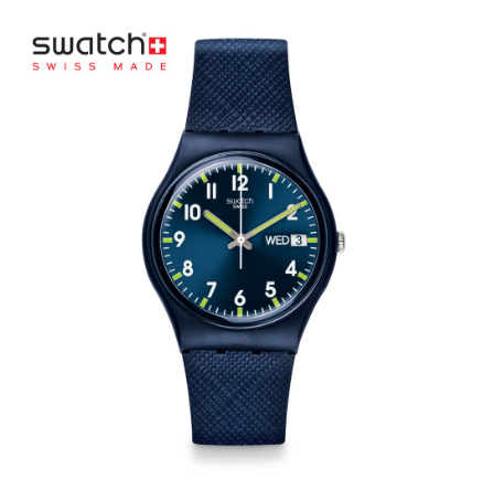 Swatch Gent Sir Blue GN718 Blue Silicone Strap Watch