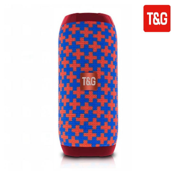 T&G TG-117 SplashProof Wireless Bluetooth Portable Stereo Speaker with Strap Red Blue