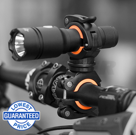 Bicycle Flashlight Holder For Bike Light Mount Multifunction 360 Degree Rotatable Led Torch Headlight Pump Stand For Rock Bros Light