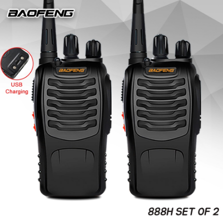 Baofeng BF 888H set of 2 Radio  Two Way Radio UHF Transceive Micro USB charging