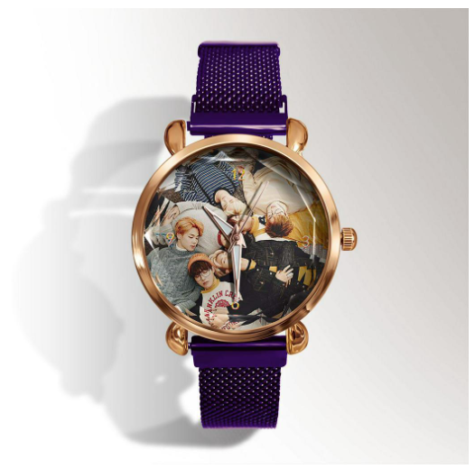 New BTS bulletproof youth group around fashion Korean students girls watch Korean cartoon WATCH QUARTZ WATCH F2