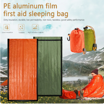Waterproof Lightweight Thermal Emergency Sleeping Bag Bivy Sack Survival Blanket Bags For Camping Hiking Outdoor Activities