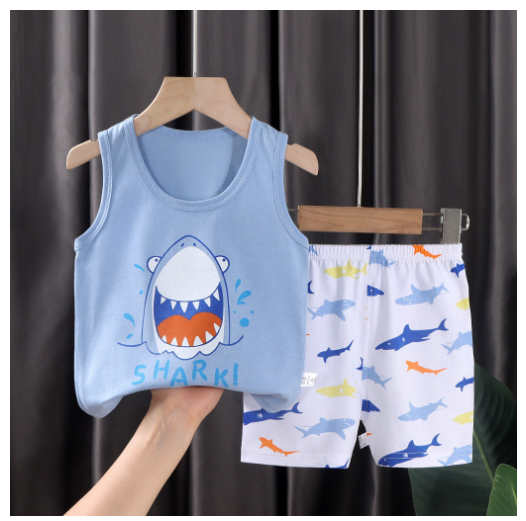 For Baby Boys & Kids Sleeveless Shorts Set Pure Cotton Summer Outfits For Boy S23