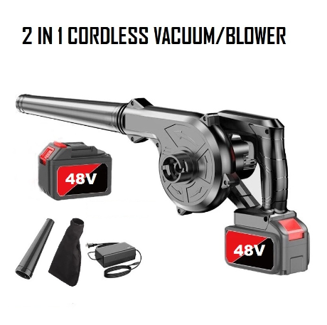 48V Cordless Blower Vacuum Cleaner Blower with Lithium Battery Set 1200W Computer Dust Collector