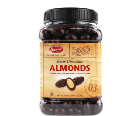 Superior Dark Chocolate Coated Almonds 1.02kg