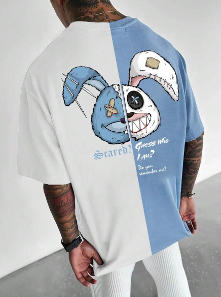 Manfinity LEGND Men T-Shirts Fit Crew Neck Short Sleeve Graphic Tee Animal Street