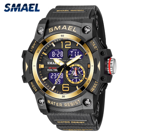 Original Luxury Fashion Luminous Men's Watch Waterproof Casual Quartz Electronic Sports Men's Watch GOLD