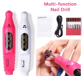 Electric Nail Drill Machine Nail Polish Set USB Plug Set 6 Nail Drill Bits Pedicure Nail Drill File Polishing Tool