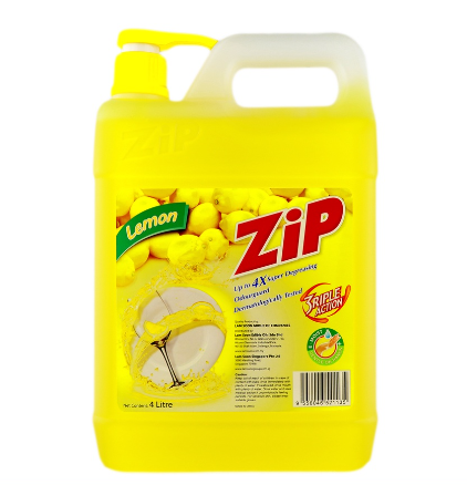 Zip Lemon Dishwashing Liquid 4L