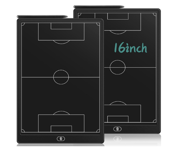 2 Pack Electronic Soccer Coaching Board 13.5'' LCD with Stylus Lightweight Soccer Training Board for Coaches Reusable Erasable Soccer Coaching Board for Training Game Tactics Equipment