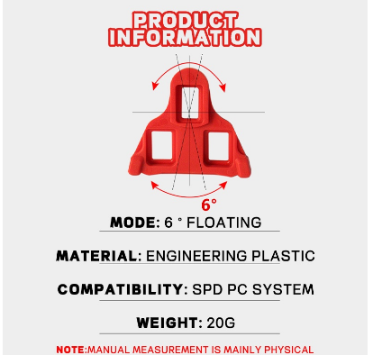 Cleats Attachment Road Bike Pedals Cleats Plate Clip SH11 6° Float Compatible ALL SPD-SL