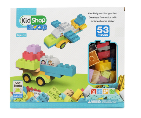 KidShop 53 pcs Soft Building Blocks