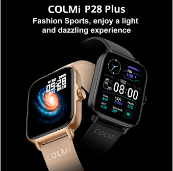 COLMI P28 Plus Smart Watch Blood Pressure Bluetooth Calling 20 MM Silicone Strap