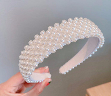 Cute Lovely Head Hoop Korean Hair Accessories Pearl Hair Band Big White Minimalism Elegant Headwear Sweet Headband/Multicolor