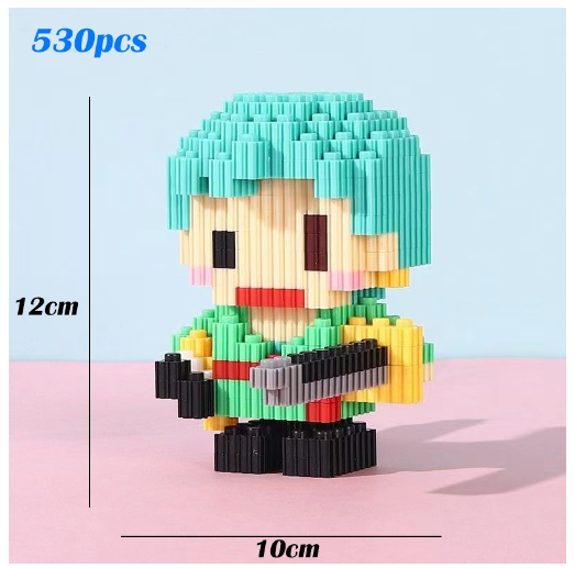 Lboyu One Piece Luffy Toys Cute Block Mini Character Building Block Children's Education Game 1
