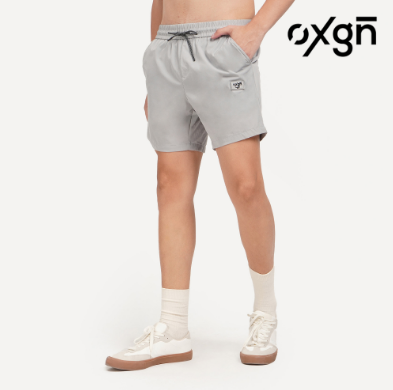 OXGN Taslan Urban Shorts For Men (Black/Light Gray)