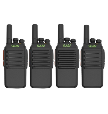 WLN KD-CV1Pro 5W 16 Channel UHF 400-470MHz Two-Way Walkie Talkie Radio Set of 4